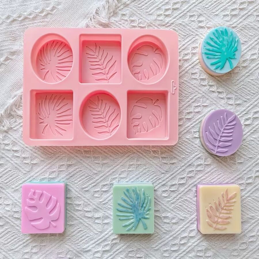 Molde de silicona jabon hoja - 29803 C1