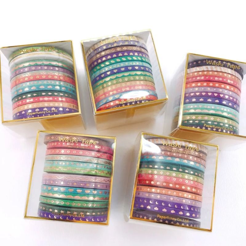 Set Washi Con Foil 3mm X 13 Unidades Surtidas