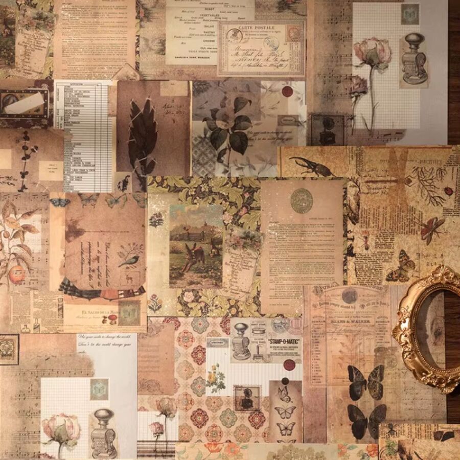 KIT PAPELES VINTAGE COLECCION TIME