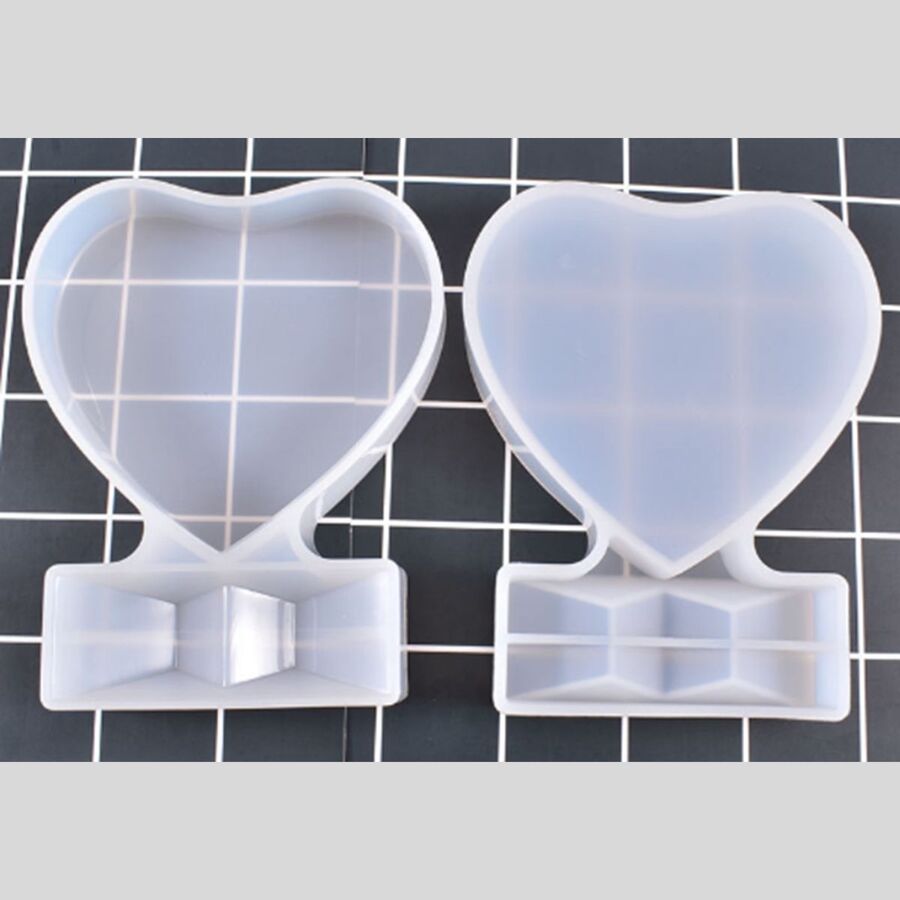 Molde de silicona Porta retrato con base corazon - 29593