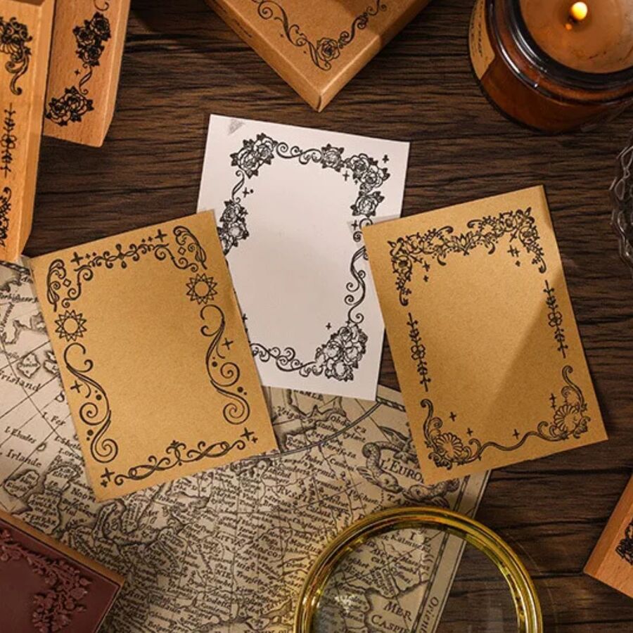 Sello marco en base de madera