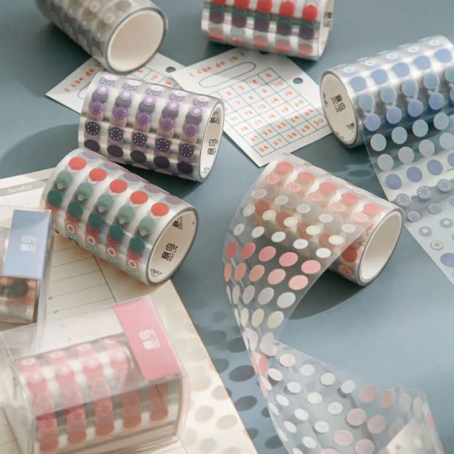 Cinta adhesiva de puntitos