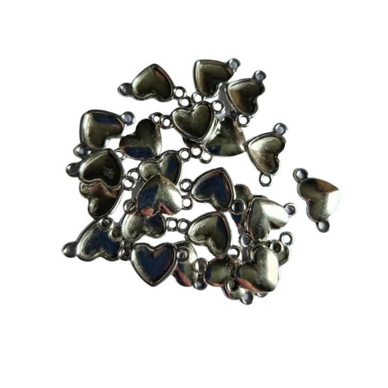 10 Dije Corazon 01 Extremos Doble Agarre