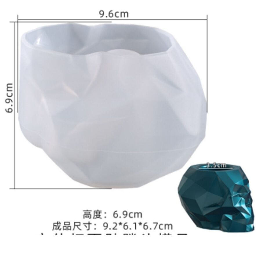Molde silicona porta lapiz, calavera - 30063
