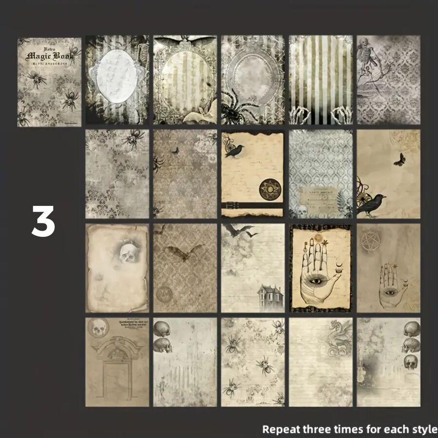 Set papeles gotic Serie Academia Mágica