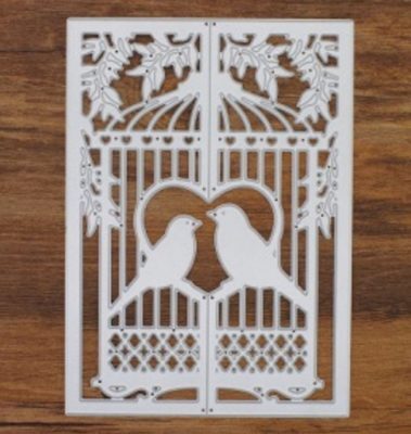 T1131 Troqueles Jaula Pajaro Tarjeta
