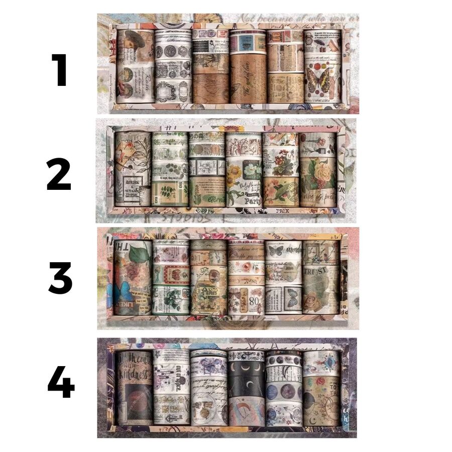 Caja grande 18 washis tape