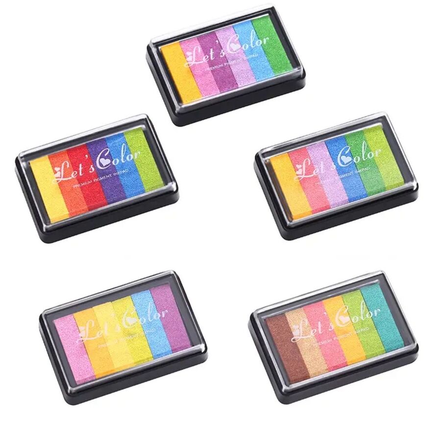 Almohadilla tinta arcoiris