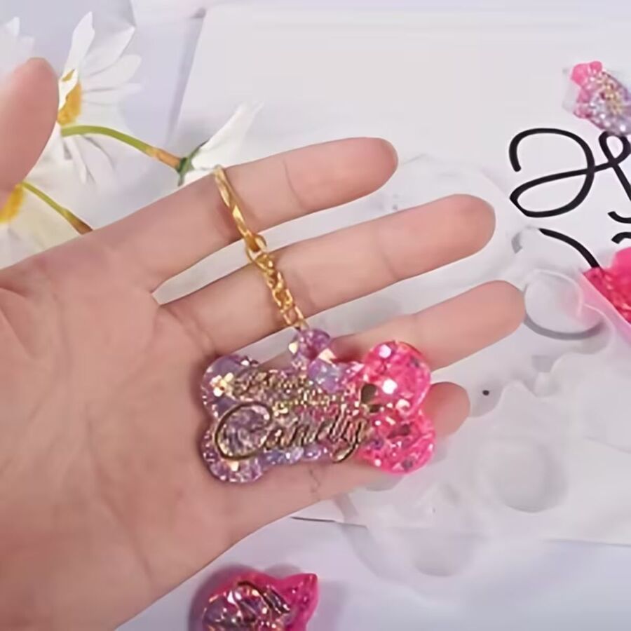 Molde de silicona llaveros gatitos