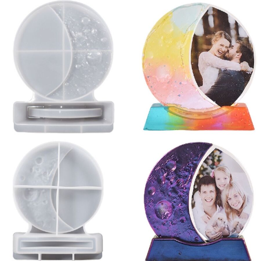 Molde de silicona porta retrato luna - 29645
