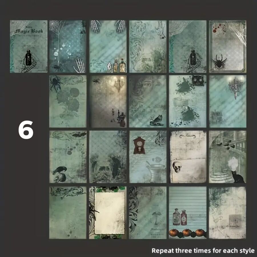 Set papeles gotic Serie Academia Mágica