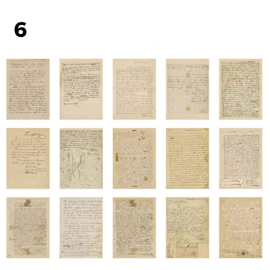 Set papeles vintage grandes