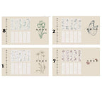 Block hojas decoradas papel vegetal