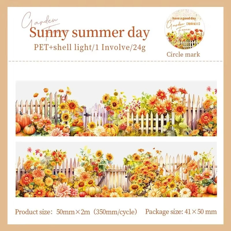 Washi tape PET Garden Fence (50 mm x 2 m)