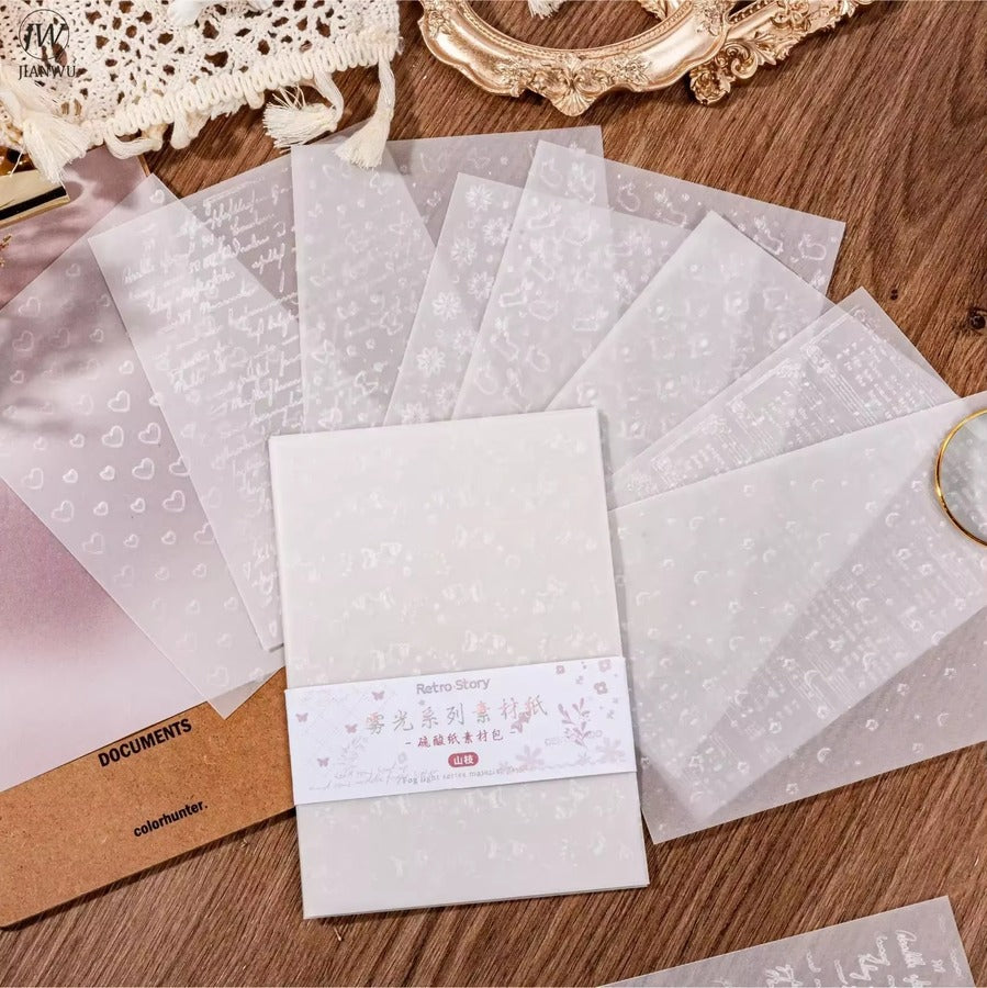 Papel vegetal con relieve