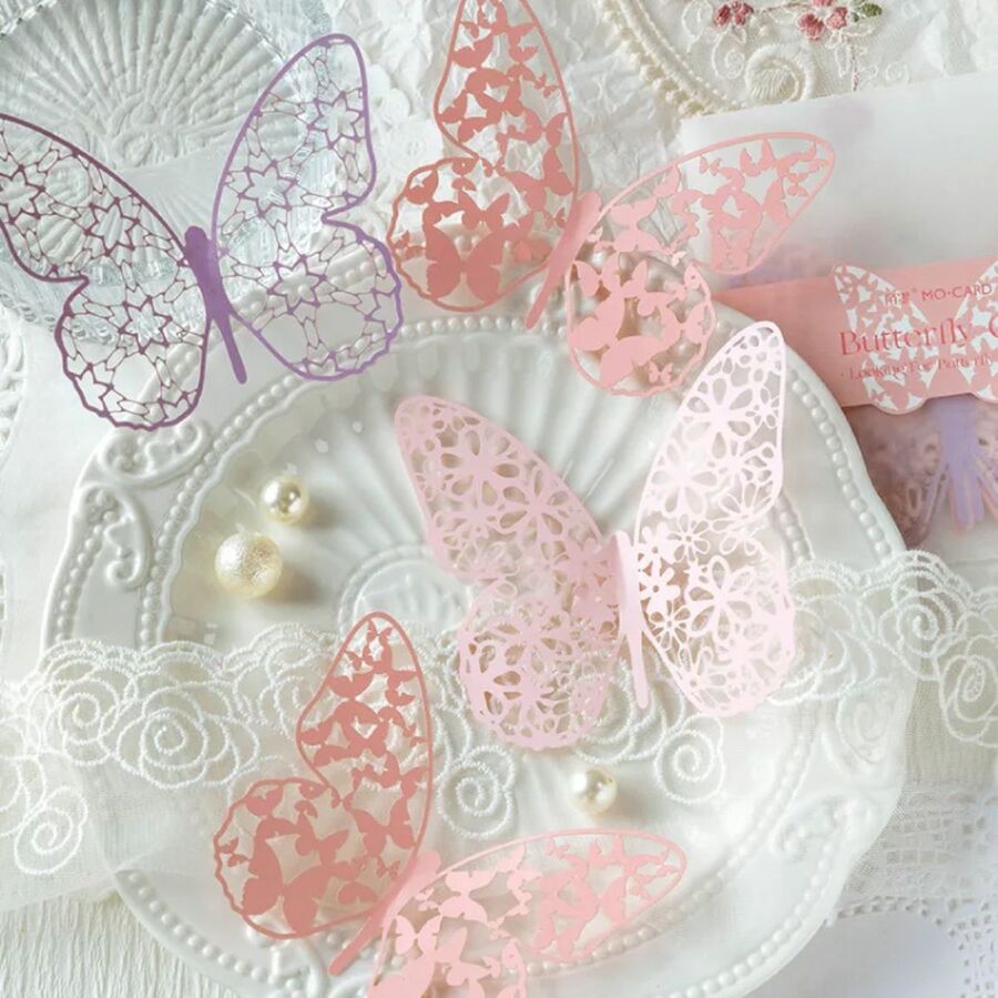 MARIPOSAS PAPEL CALADAS