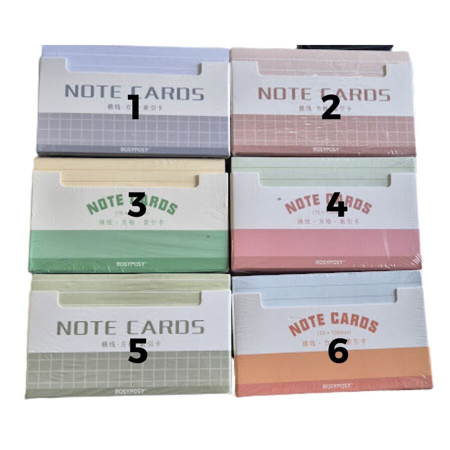 Pack note cards