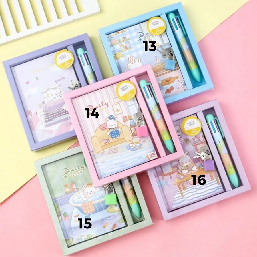 Diario intimo con llave y lapicera