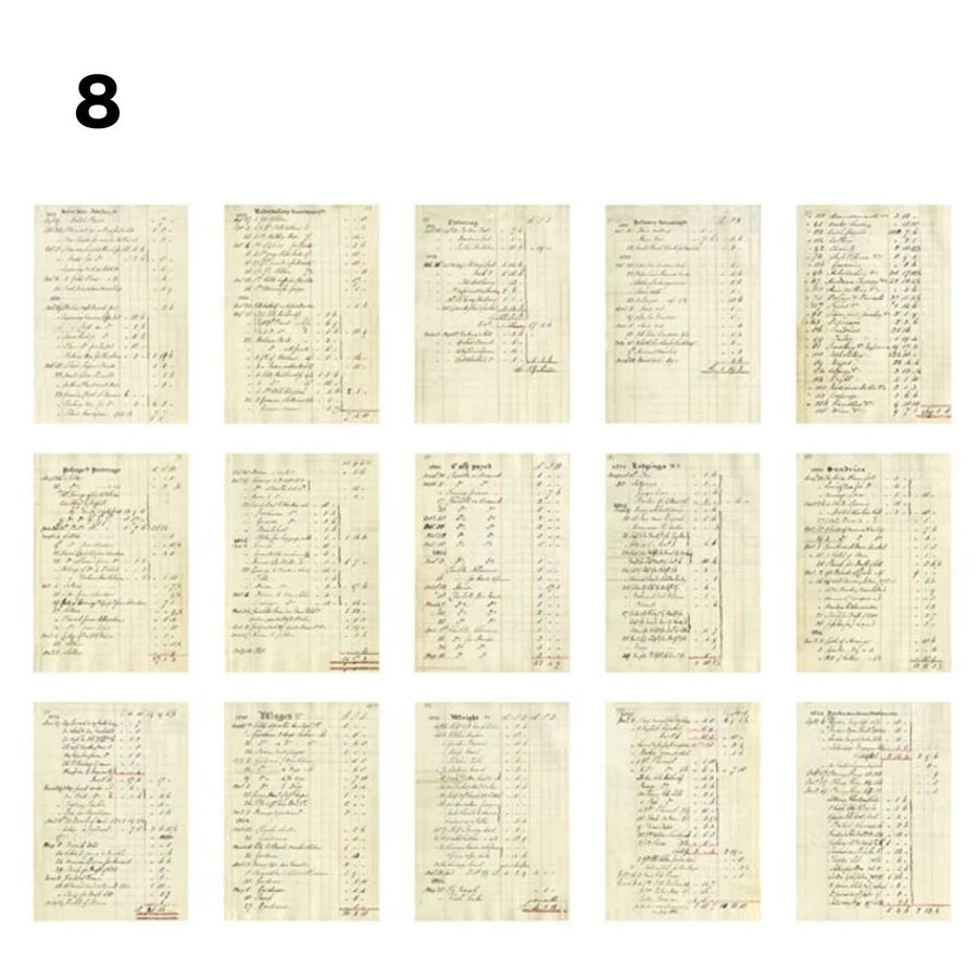 Set papeles vintage grandes