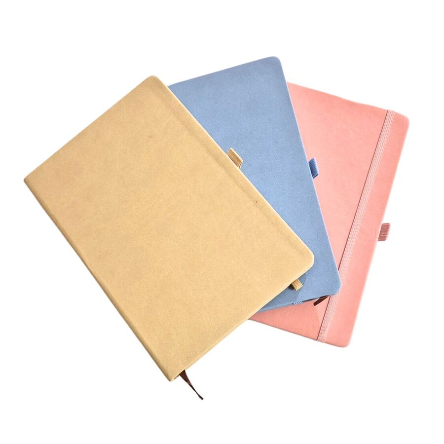 CUADERNO HOJA LISA TAPA PU CON ELASTICO