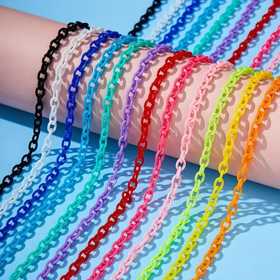 Pack de Cadenas en colores en plastico acrilico