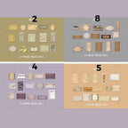 Pack stickers retro labels