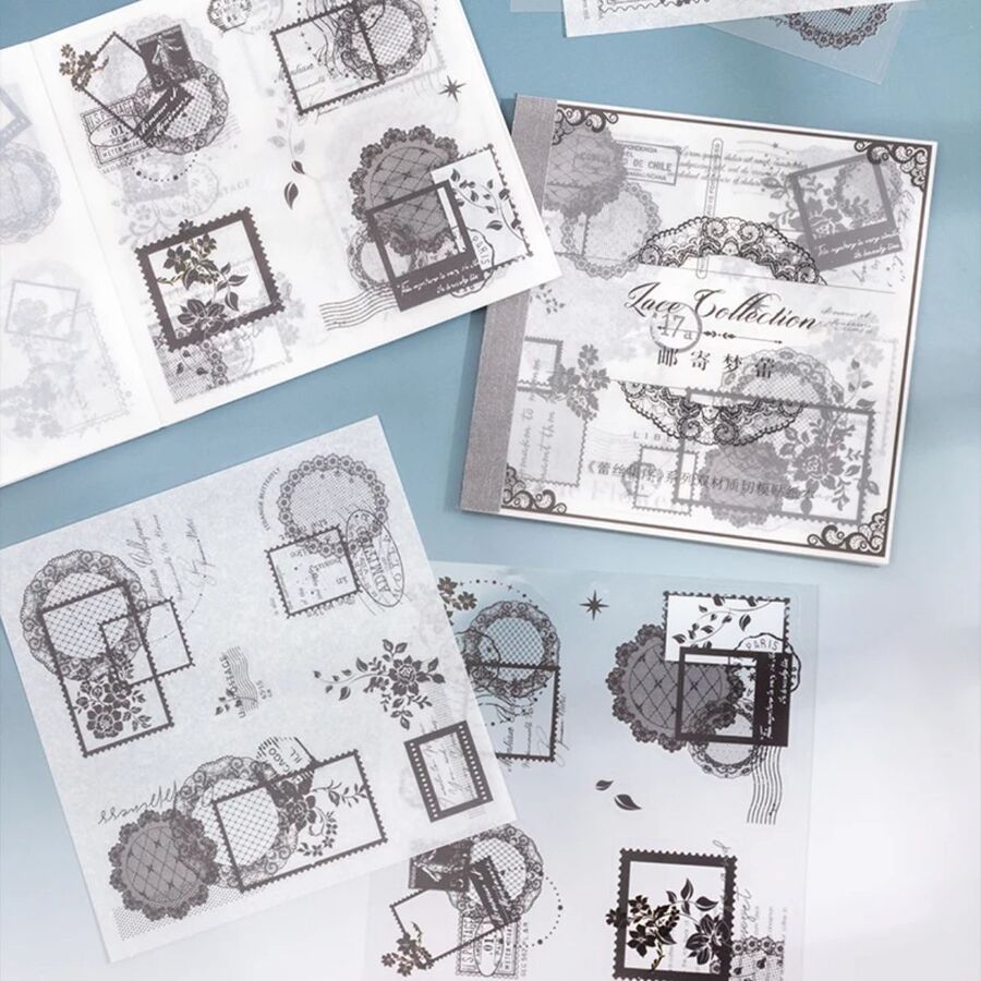 LIBRO STICKERS LACE COLECCION PET Y WASHI