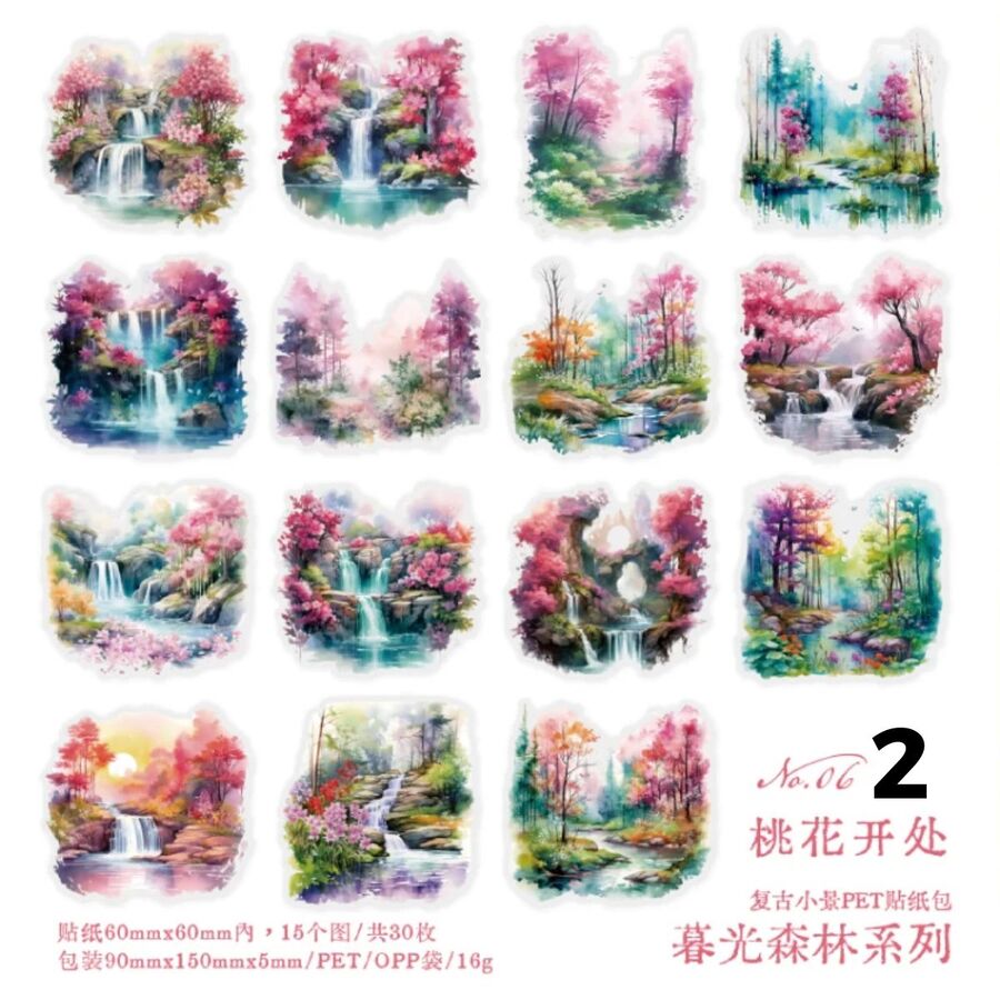 STICKERS BOSQUES PET