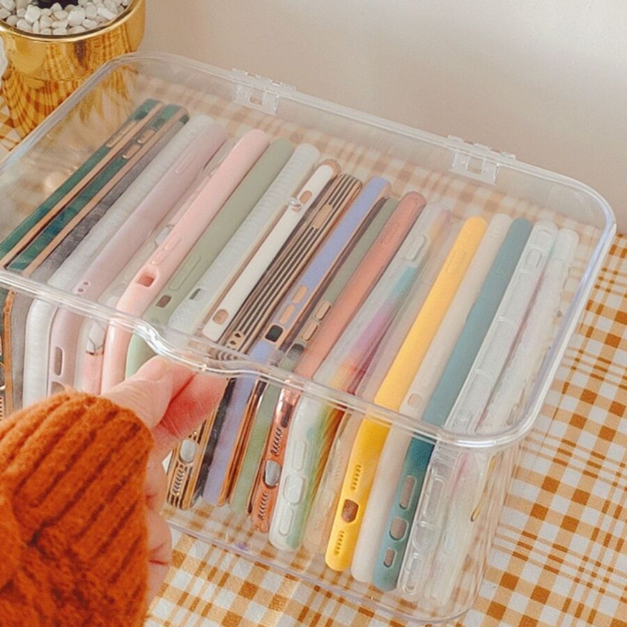 Caja de almacenamiento transparente organizadora