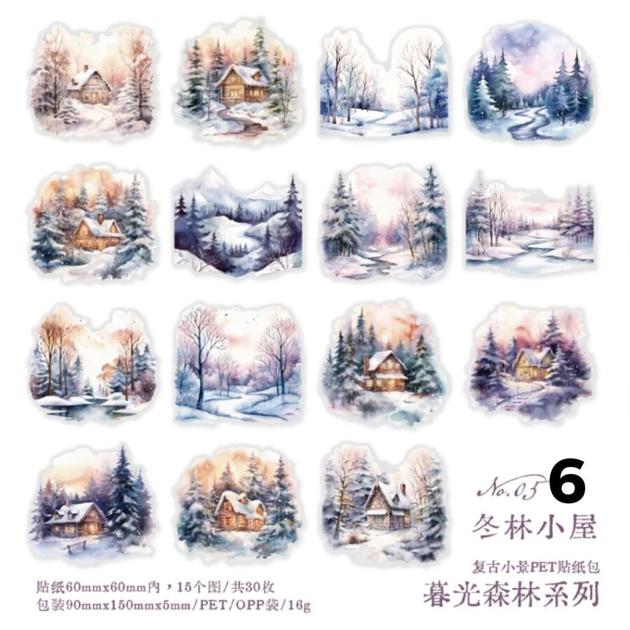 STICKERS BOSQUES PET