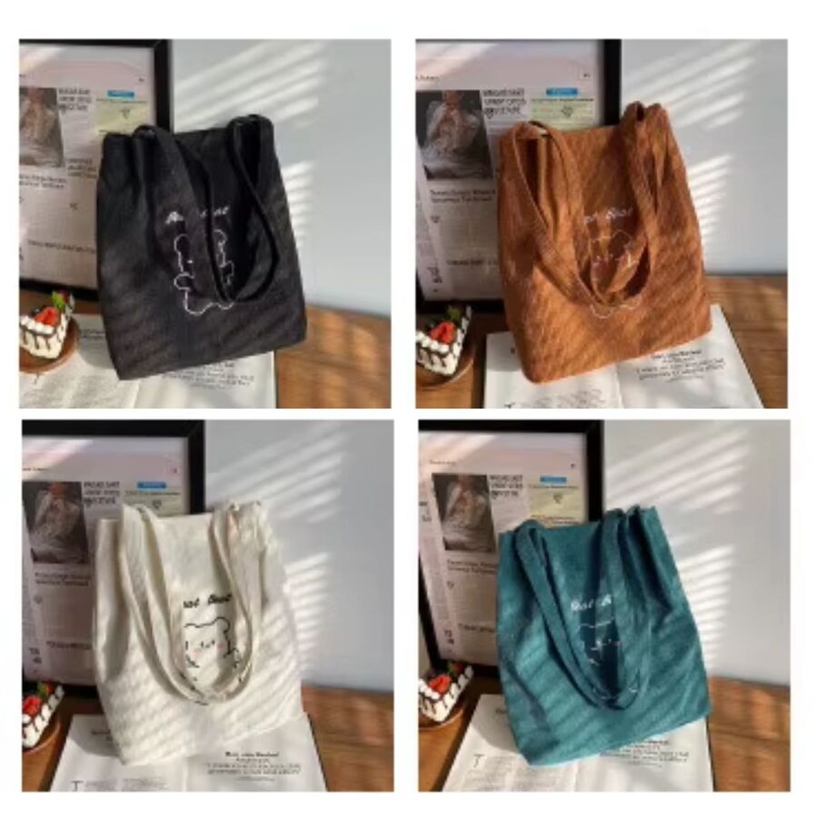 Bolso de mano de pana de moda EXCLUSIVO WEB