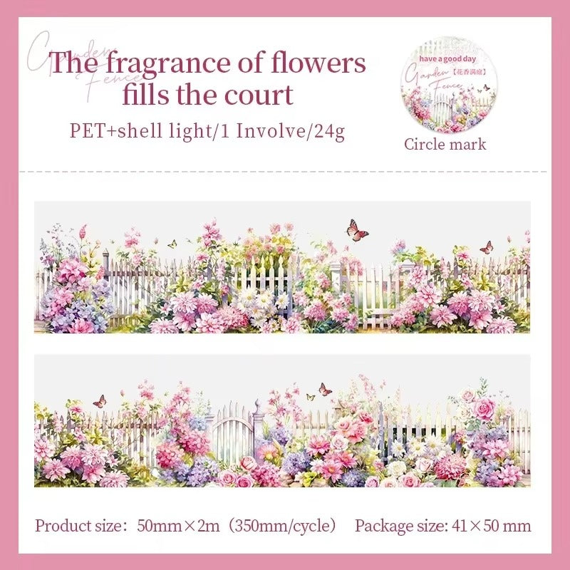 Washi tape PET Garden Fence (50 mm x 2 m)