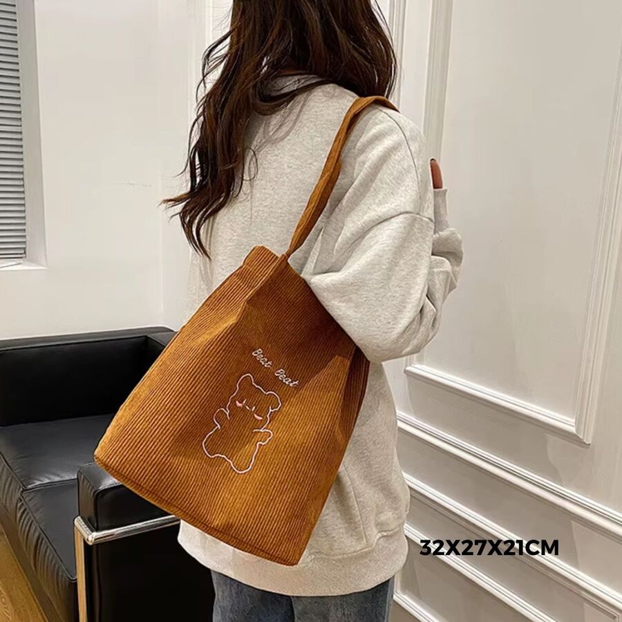 Bolso de mano de pana de moda EXCLUSIVO WEB