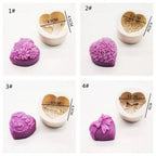 SET 4 MOLDES JABONES CORAZONES ROSAS