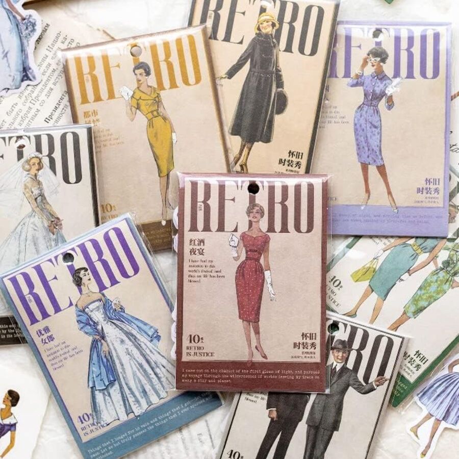 Pack pegatinas chicas retro