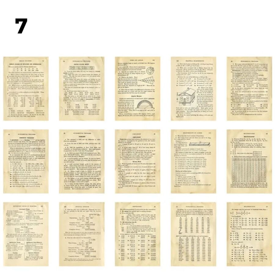 Set papeles vintage grandes