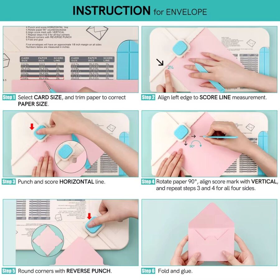 Tabla perforadora 3 en 1 sobres cajas lazos