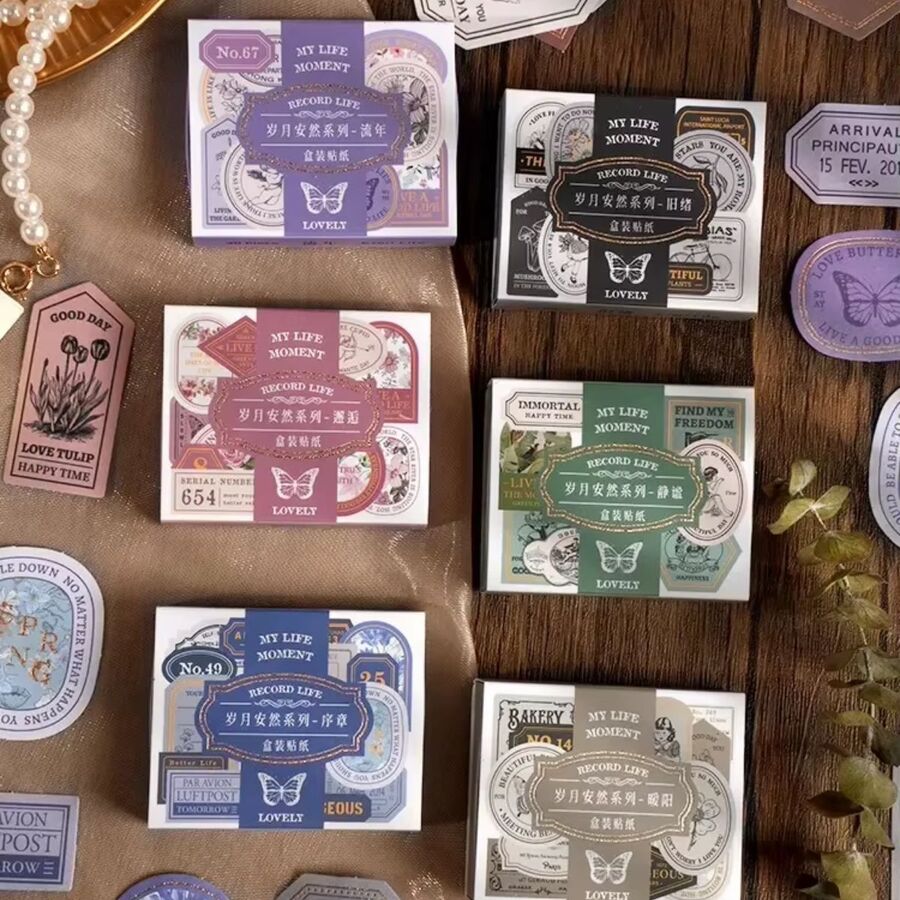 CAJA STICKER VINTAGE