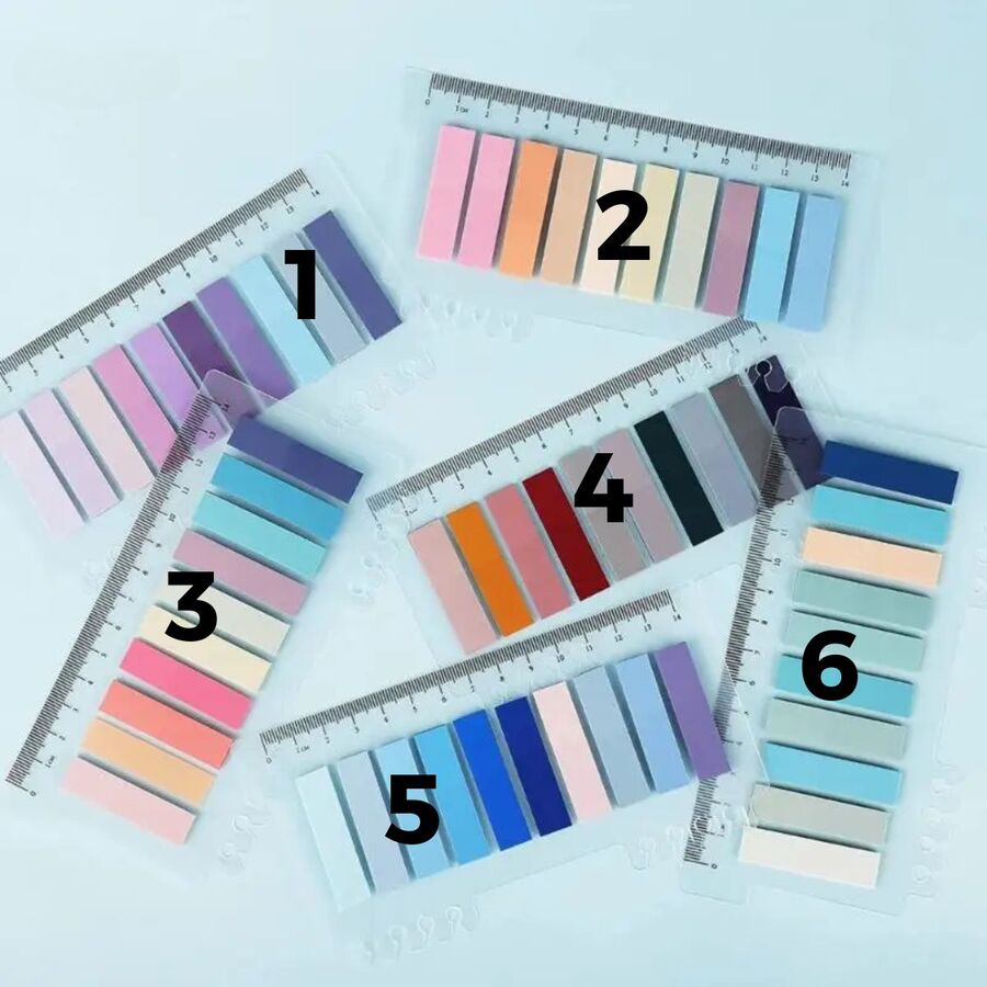 Banderitas marca paginas colores con soporte