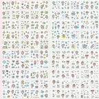 Caja 100 planchas stickers pet