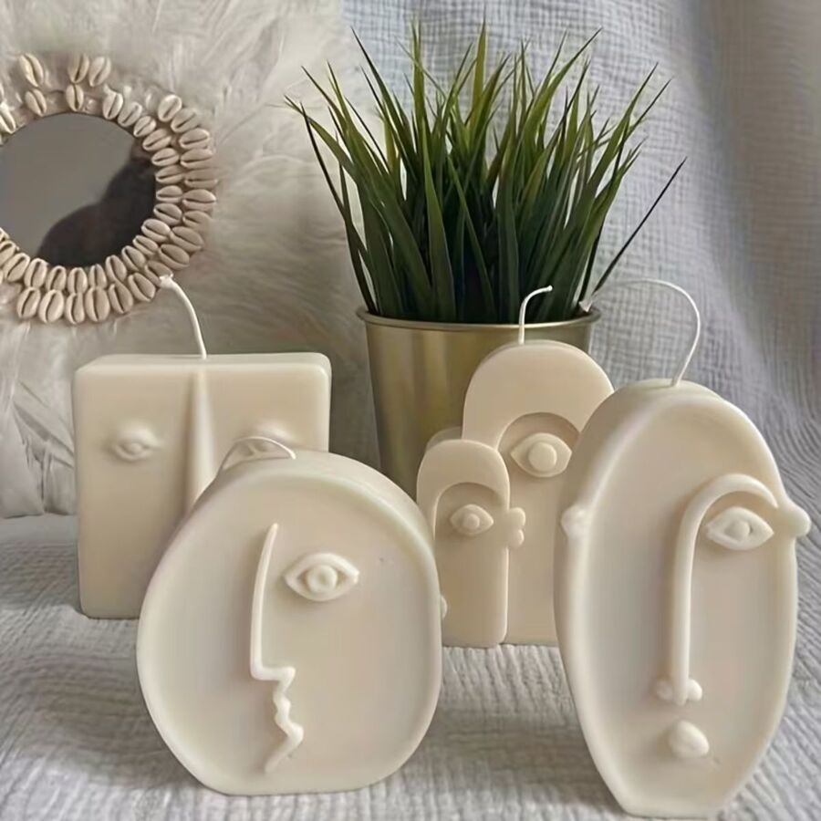 Molde de silicona vela rostro 4 - 29649