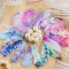 Sticker PET plumas buho