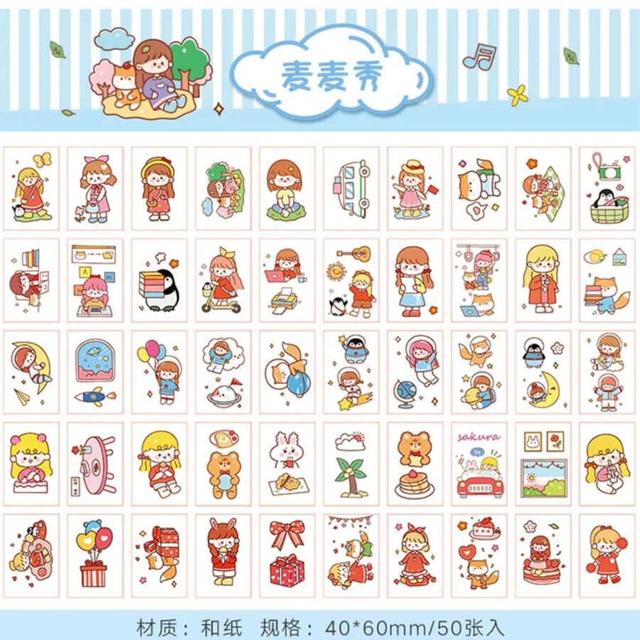 Mini libro pegatinas kawai 30580