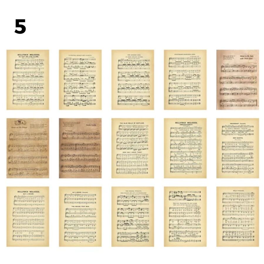 Set papeles vintage grandes