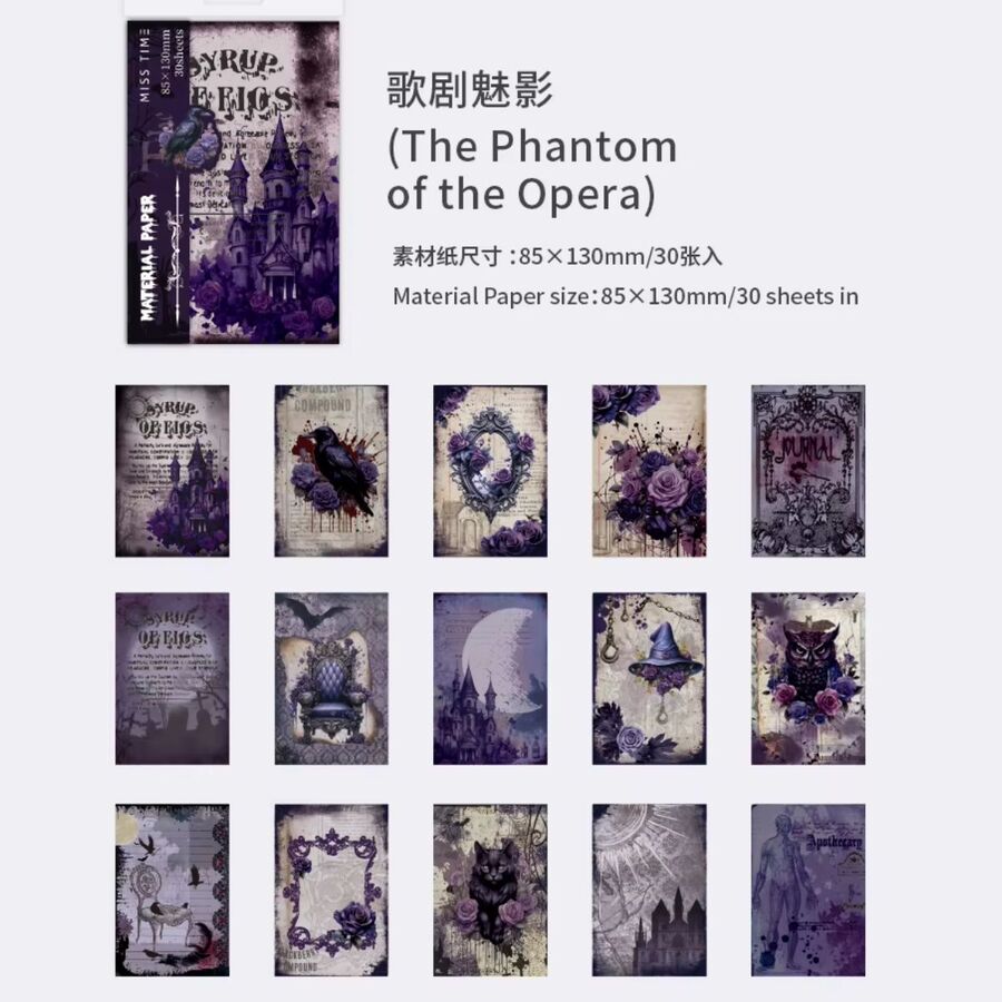 Set papeles dark 30728