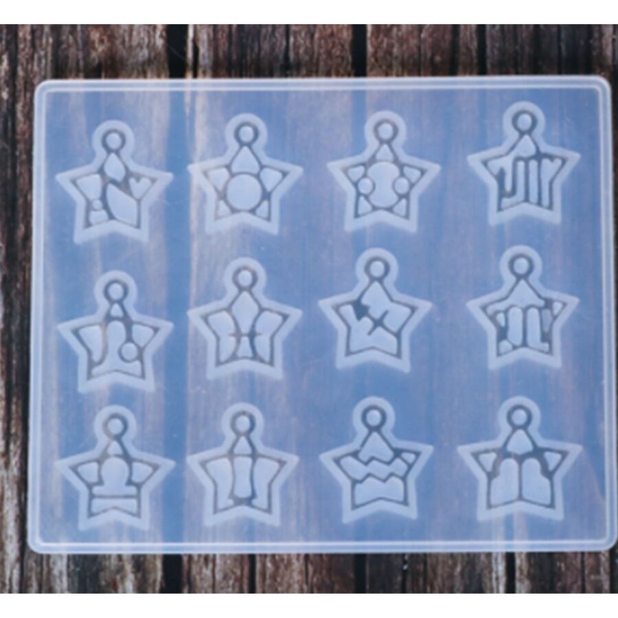 MOLDE SILICONA SIGNOS ESTRELLAS