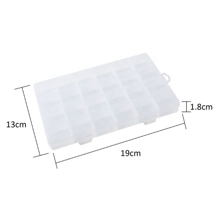 CAJA ORGANIZADOR PLASTICO 24 REPARTICIONES