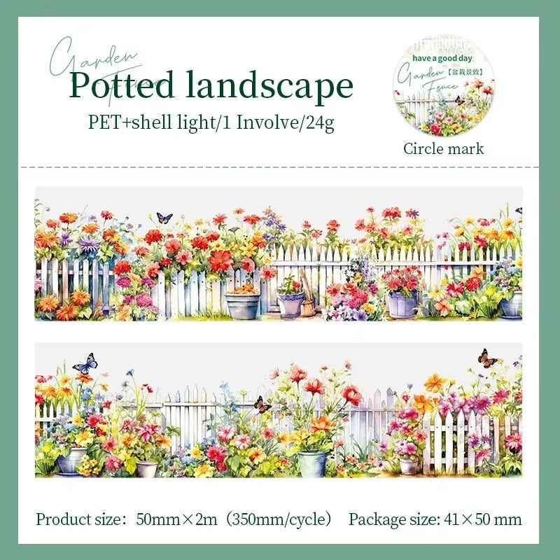 Washi tape PET Garden Fence (50 mm x 2 m)