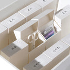 Caja de almacenamiento de escritorio con tapa abatible
