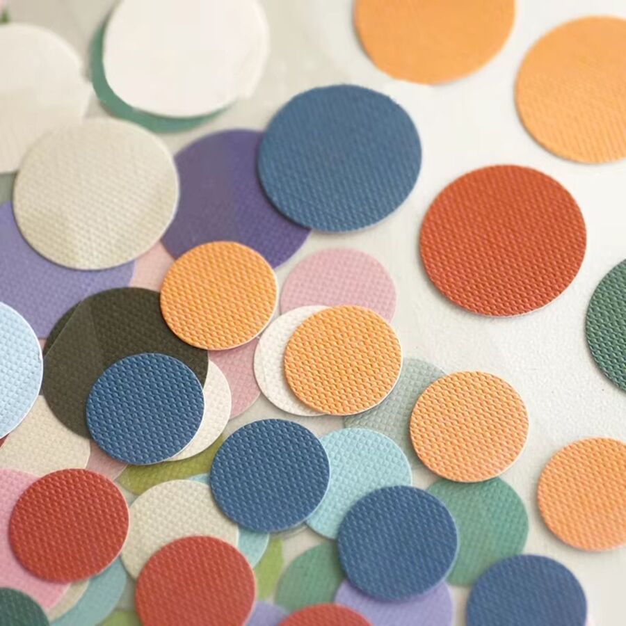 Plancha pegatinas puntitos